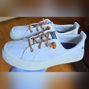 Sz 9 Women's SPERRY TOP-SIDER CREST VIBE White Casual Shoes
